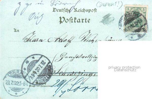Guetersloh Kirche Totalansicht Lehrerseminar Gymnasium Kaiserliches Postam Litho – Bild 2