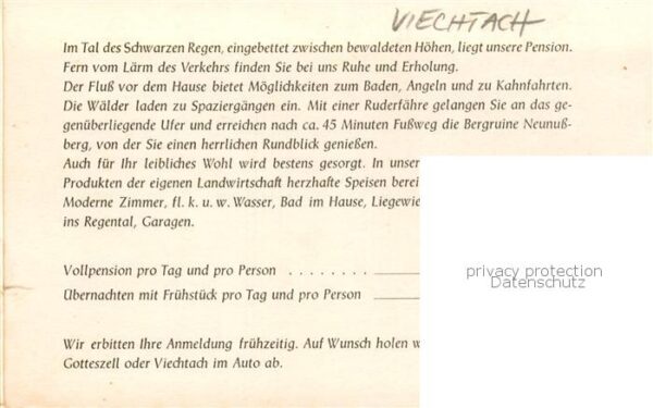 Viechtach Bayerischer Wald Pension Schnitzmuehle im Tal des Schwarzen Regen Buch – Bild 2