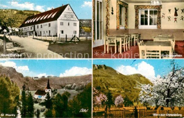Leutenbach Oberfranken Haus Monika Kindergarten St. Moritz Kirche Blick zur Ehre