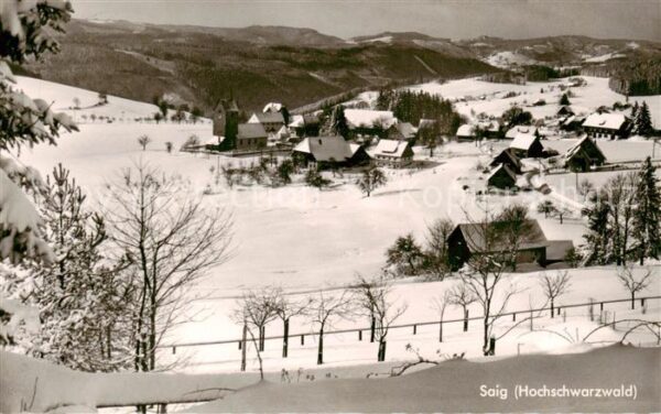 Saig Schwarzwald Panorama Winterlandschaft