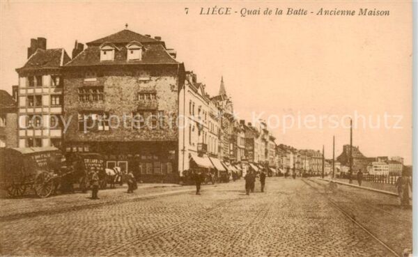 Liege Luettich Quai de la Batte ancienne maison