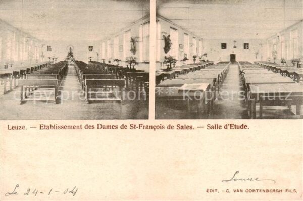 Leuze  Hainaut Belgie Etablissement des Dames de St Francois de Sales Salle d Et