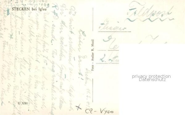 Stecken Stoky Iglau CZ Panorama Feldpost – Bild 2