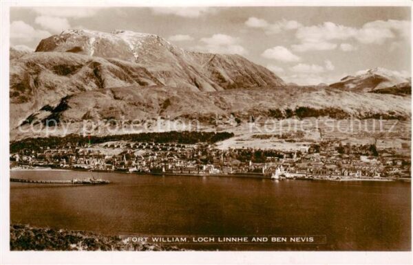 Fort William Lochaber Scotland UK Panorama Loch Linnhe and Ben Nevis