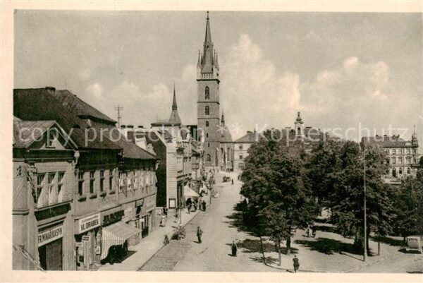Tschaslau Caslav CZ Stadtzentrum mit Blick zur Kirche