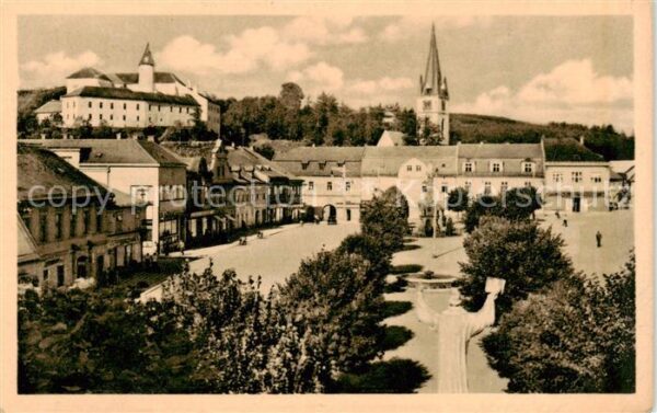 Sazavou Motiv mit Blick zum Schloss