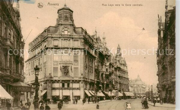 Anvers Antwerpen Rue Leys vers la gare centrale