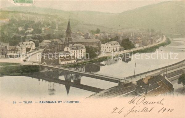Tilff Esneux Belgie Panorama et l Ourthe