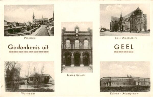 Geel Antwerpen Belgie Panorama Watermolen Ingang Kolonie Achtergebouw Sinte Dimp