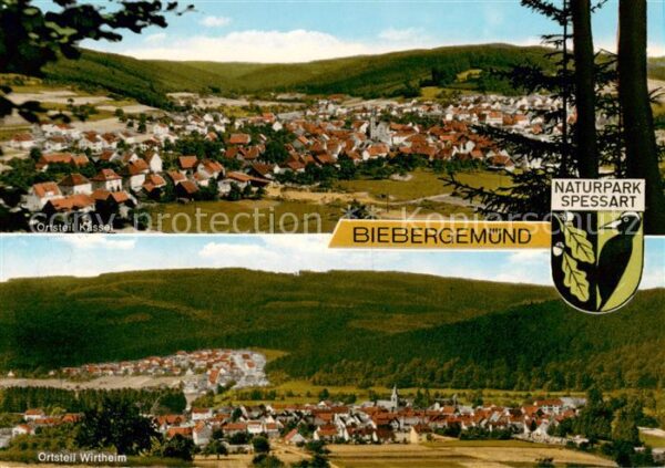 Biebergemuend Panorama Naturpark Spessart OT Kassel und Wirtheim