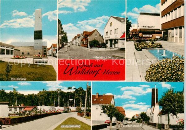 Walldorf Hessen Kirche Kastanienweg Gartenstrasse Ludwigstrasse