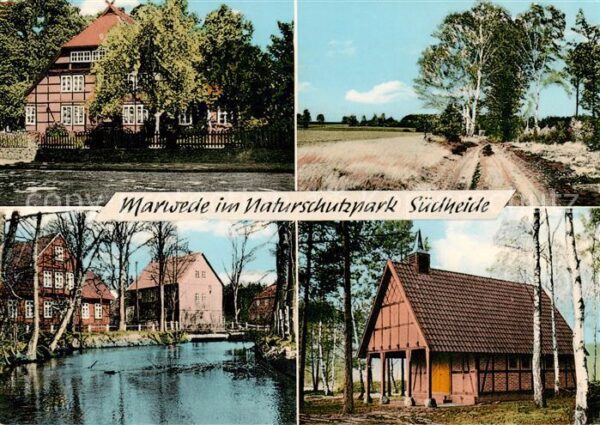Marwede Teilansichten Naturschutzpark Suedheide Landschaft