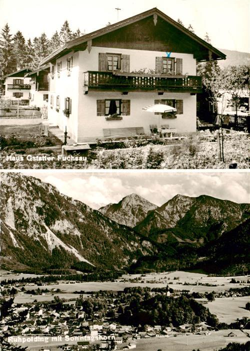 Ruhpolding Haus Gstatter Fuchsau Blick gegen Sonntagshorn