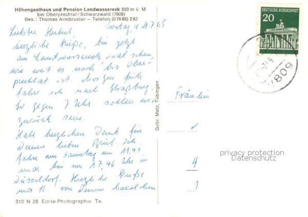 Oberprechtal Hoehengasthaus und Pension Landwassereck im Schwarzwald – Bild 2