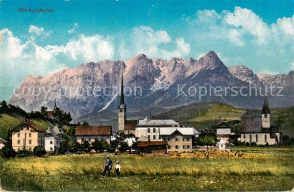 Bischofshofen am Zimmerberg AT Ortsansicht mit Kirche