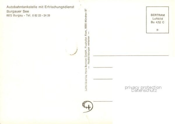 Burgau  Mindel Schwaben Guenzburg Autobahntankstelle mit Erfrischungsdienst Flie – Bild 2