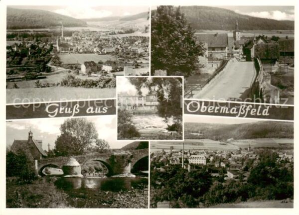 Obermassfeld-Grimmenthal Panorama Strassenpartie Bruecke