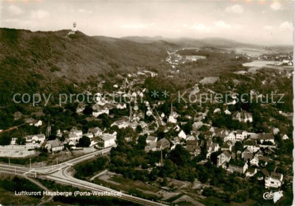 Hausberge Porta Westfalica Fliegeraufnahme