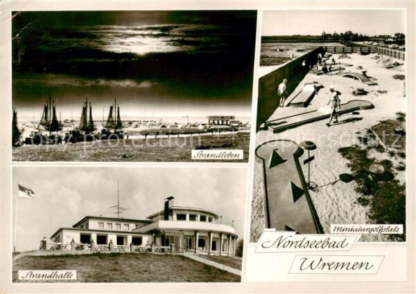 Wremen Strandleben Strandhalle Minigolfplatz