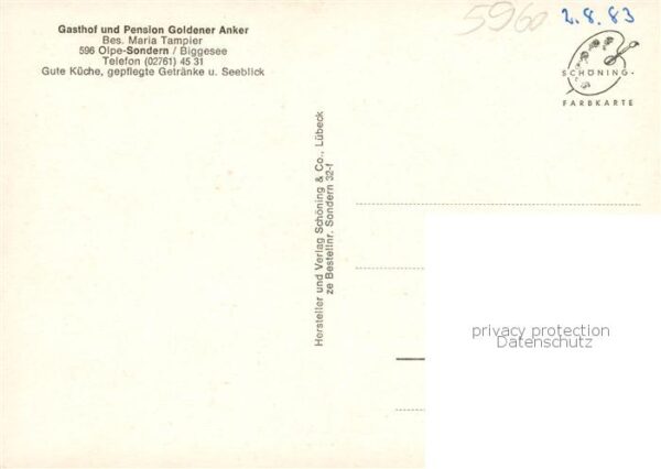 Sondern Olpe NRW Gasthof Pension Goldener Anker Gaststube Bar – Bild 2