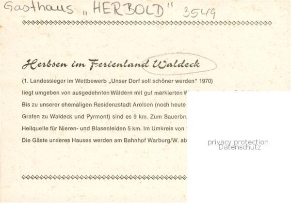 Herbsen Gasthaus Herbold Gaststube Terrasse Forellen Bachlauf – Bild 2