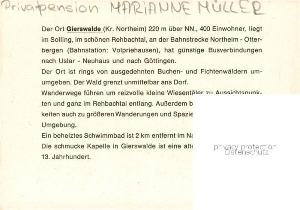 Gierswalde Privatpension Marianne Mueller Garten Gaststube Panorama – Bild 2