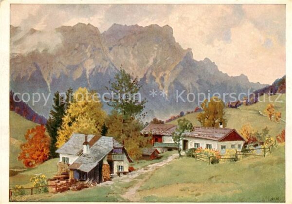 Untersberg AT Panorama Kuenstlerkarte
