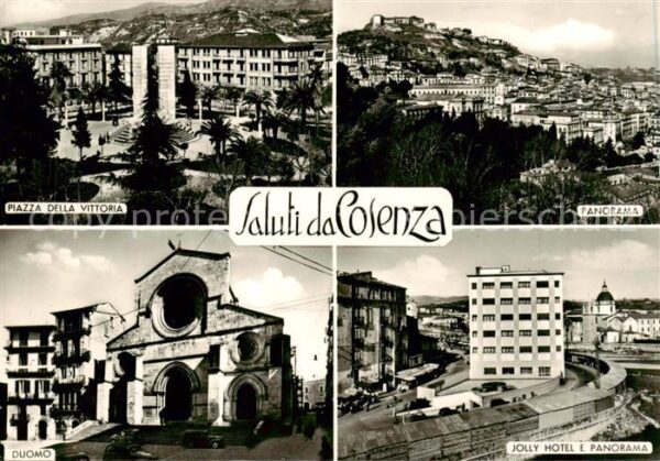 Cosenza Calabria IT Piaza della Vittoria Panorama Duomo Jolly Hotel y Panorama