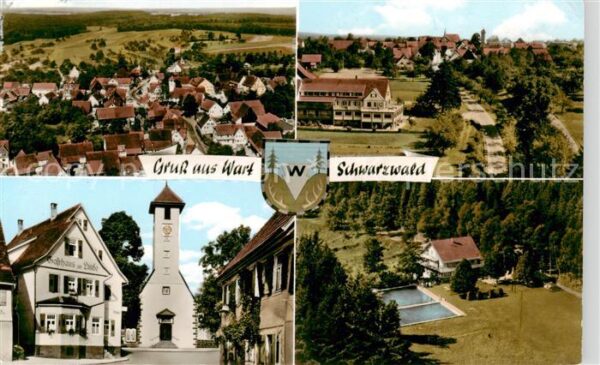 Wart Altensteig Schwarzwald Panorama Hoehenkurort Luftaufnahmen Pension Haus Sch