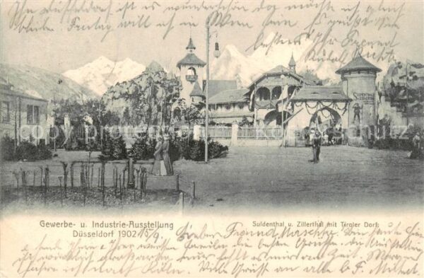 Duesseldorf Gewerbe- und Industrie-Ausstellung Suldental und Zillertal mit Tirol