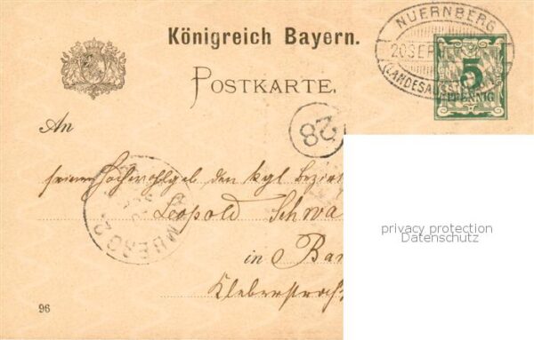 Nuernberg Bayerische Landesausstellung 1896 Koenigreich Bayern – Bild 2