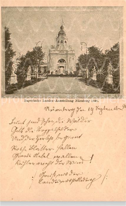 Nuernberg Bayerische Landesausstellung 1896 Koenigreich Bayern