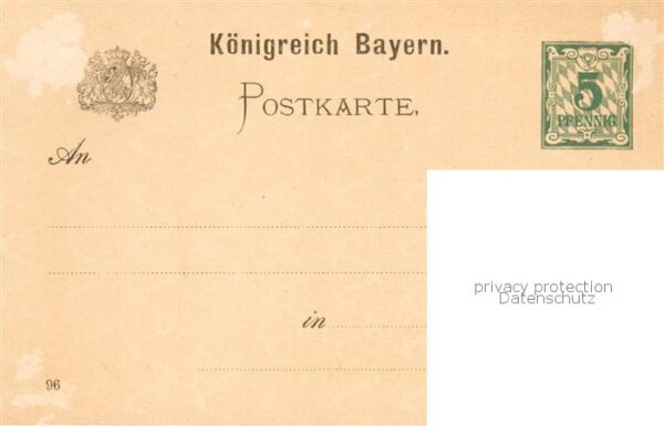 Nuernberg Bayerische Landesausstellung 1896 Koenigreich Bayern – Bild 2