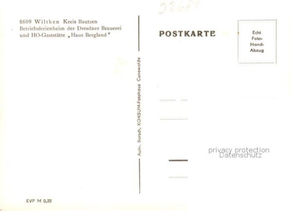 Wilthen Betriebsferienheim der Dresdner Brauerei HO Gaststaette Haus Bergland Ha – Bild 2