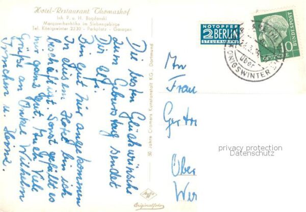 Margarethenhoehe Koenigswinter Hotel Restaurant Thomashof – Bild 2