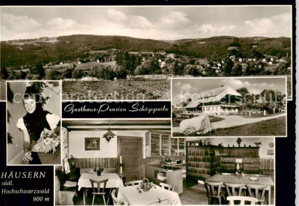 Haeusern Schwarzwald Panorama Gasthaus Pension Schoepperle Trachten