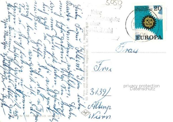 Porz Koeln Rhein Kirche Hauptstrasse Bahnhofstrasse Luftbild Wappen – Bild 2