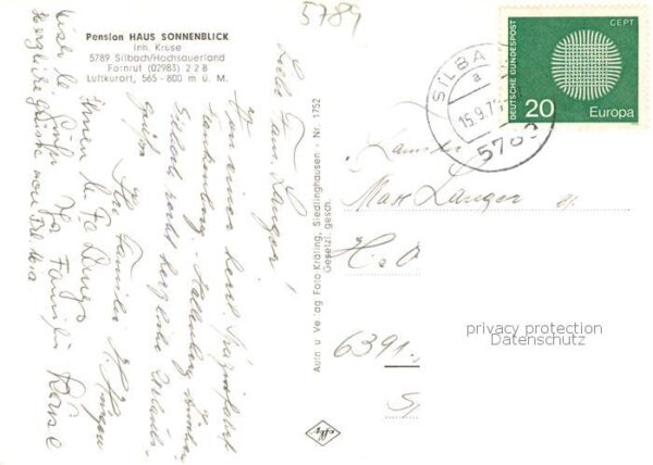 Silbach  Winterberg Hochsauerlandkreis Haus Sonnenblick Panorama – Bild 2