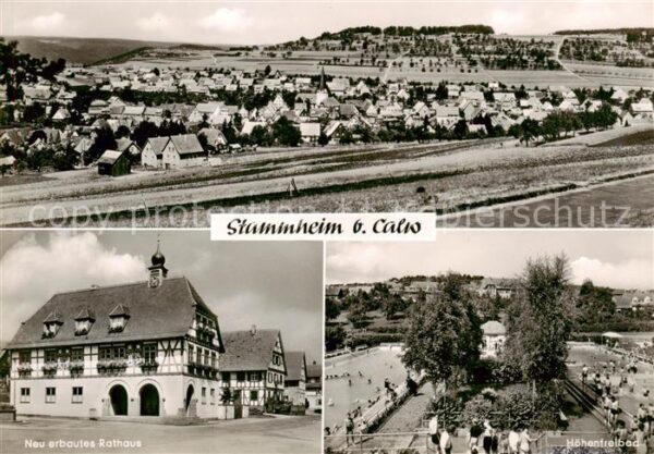 Stammheim Calw Panorama Rathaus Hoehenfreibad