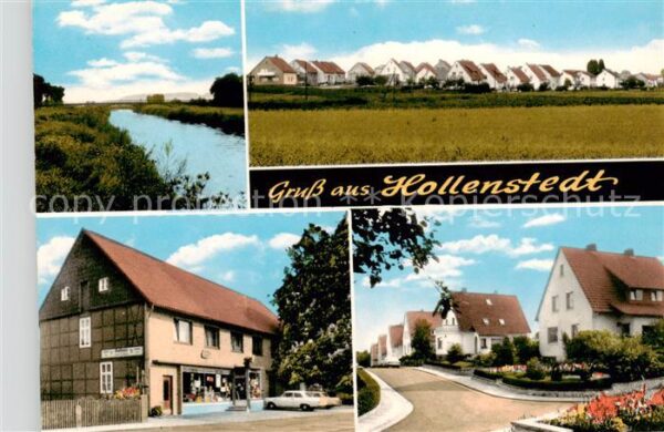 Hollenstedt Nordheide Gasthaus Wohnhaeuser Wohnsiedlung Partie am Wasser