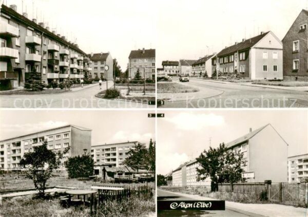 Aken Elbe Strasse der AWG Neue Strasse Neubauviertel Dessauer Landstrasse