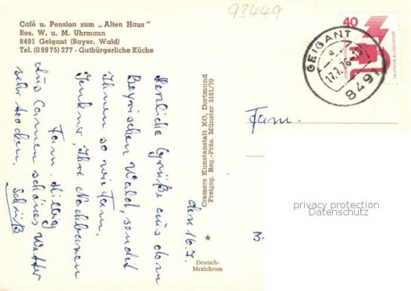 Geigant Ortsansicht mit Kirche Bayerischer Wald – Bild 2