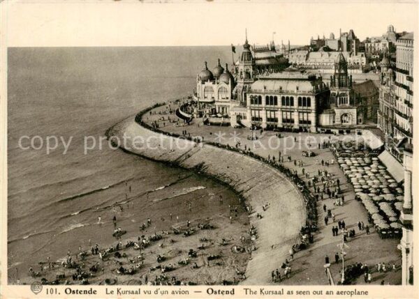 Ostende Oostende West-Vlaanderen Belgie Le Kursaal vu d un avion