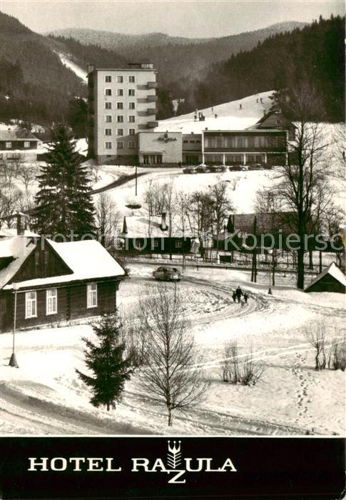 Velke Karlovice CZ Hotel Razula Winterlandschaft
