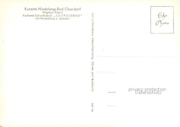 Bad Hindelang Kurhotel Schwefelbad Luitpoldbad mit Hirschberg und Spiesser Allga – Bild 2