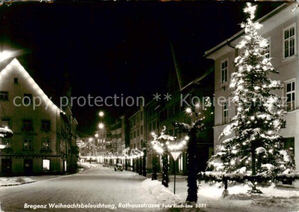 Bregenz Vorarlberg Bodensee Weihnachtsbeleuchtung Rathausstrasse