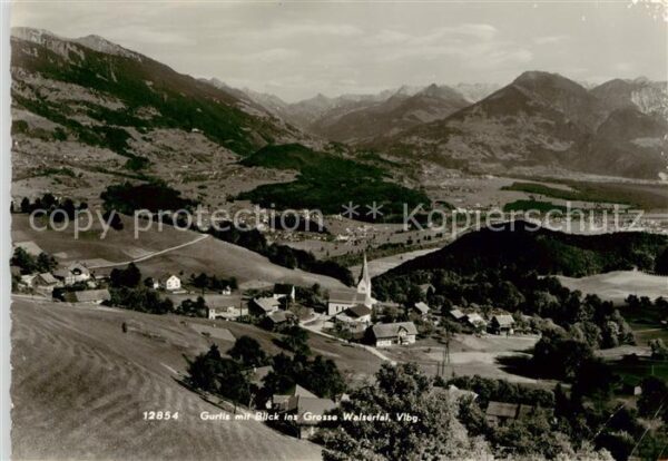Gurtis Nenzing Vorarlberg AT Panorama Blick ins Grosse Walsertal Alpen