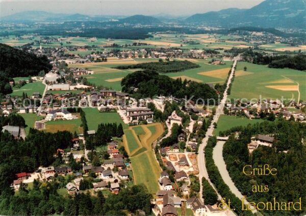 St Leonhard Groeding Salzburg AT Panorama Ort am Fusse des Untersberges