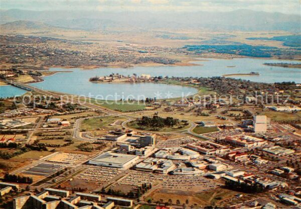 Canberra Australia Civic Centre on the shores of Lake Burley Griffin City Hall