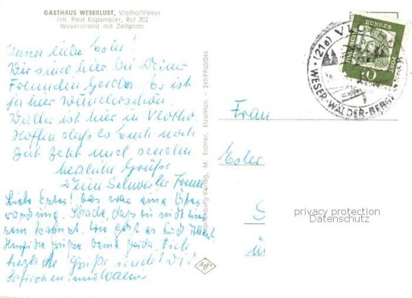 Vlotho Gasthaus Weserlust Weserstrand mit Zeltplatz – Bild 2